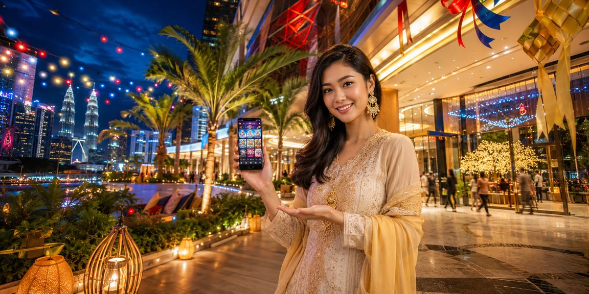 Pengguna Kuala Lumpur menggunakan aplikasi kasino anh10 semasa perayaan Hari Raya